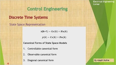 State Space Representation of Discrete Time Systems