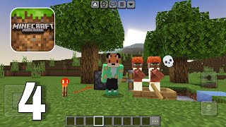 Getting villagers 💀 | Minecraft Survival Walkthrough | No Voiceover | Episode 4 (Gameplay) 🌿