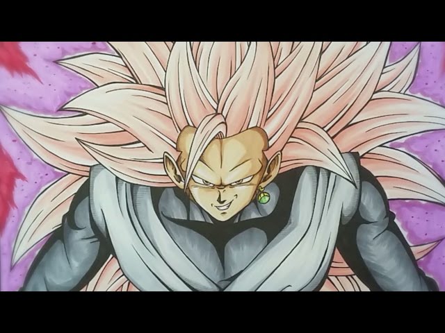 COMO DESENHAR o GOKU black Super Sayain 3 rose 