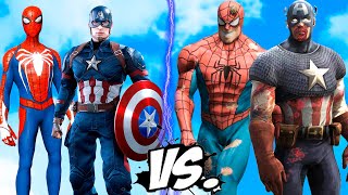 Spider-man &amp; Captain America vs Zombie Captain America &amp; Zombie Spider- man - Superheroes vs Zombies