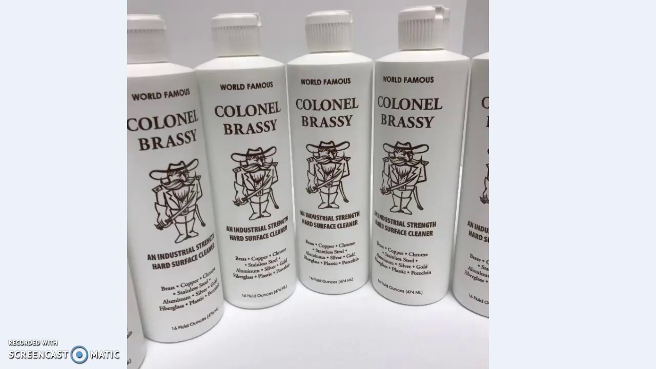 Colonel Brassy hard surface cleaner to polish chrome, bronze