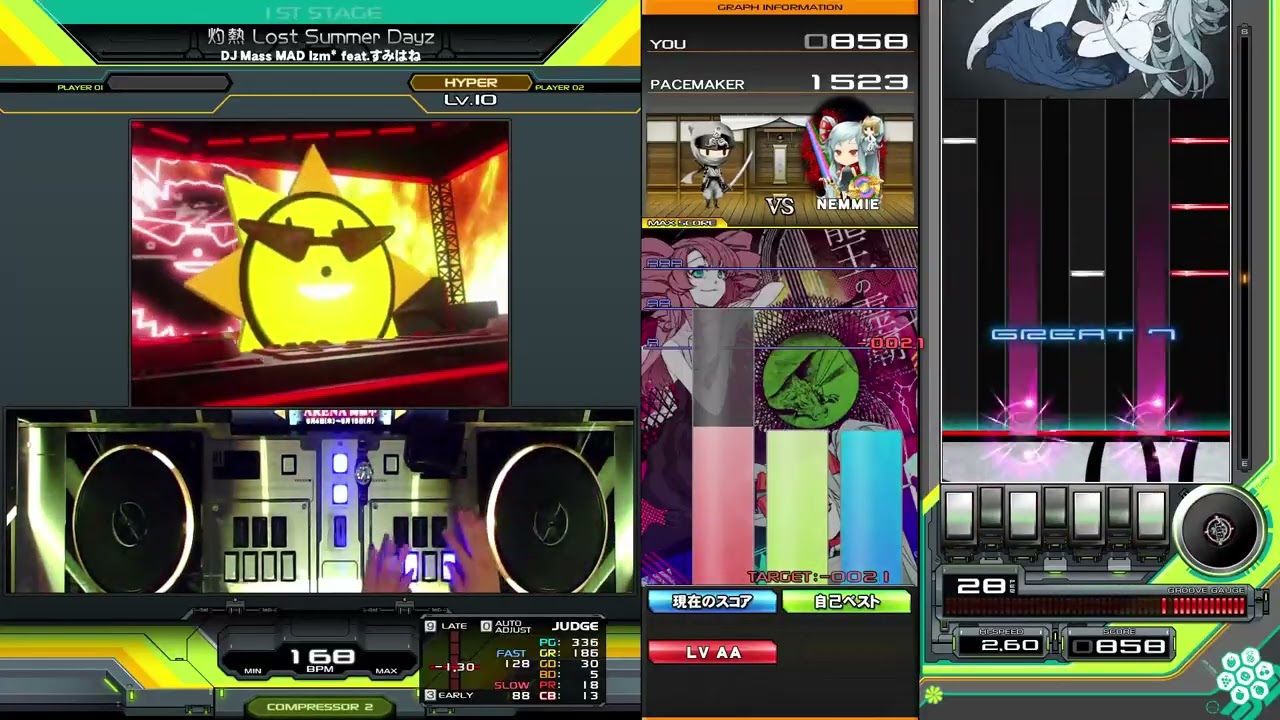 beatmania IIDX】灼熱 Lost Summer Dayz / DJ Mass MAD Izm* feat.すみ