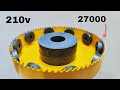 i turn professional tools into 210v Super Generator using lat of permanent magnet