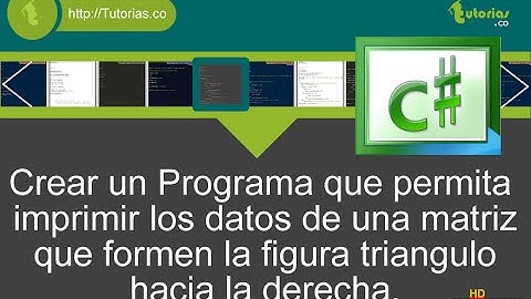 arrays – visualStudio c# (figura triangulo hacia la derecha)