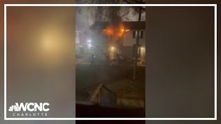 3 displaced after Charlotte townhome fire
