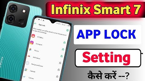 Infinix smart 7 me App lock kaise kare/how to set Applock in infinix smart 7 | App lock settings