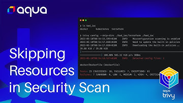 Trivy Security Scan - Skipping and ignoring resources