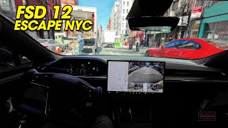 Tesla FSD v12 Leaving NYC