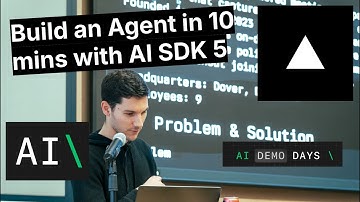 Build An Agent in 10 mins with AI SDK 5 with Nico Albanese from Vercel, AI Demo Days