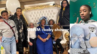 Grwm:baby shower edition\/ mini vlog