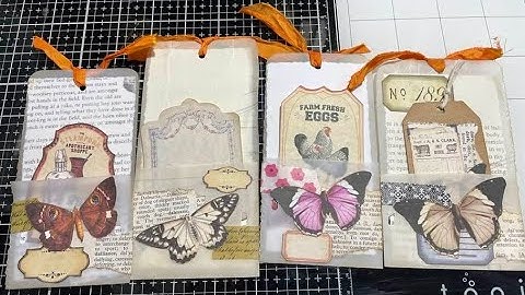 #roxysweeklychallenge week 12 Vellum tag with pockets. #sweetbaylaurelemporium      March 25, 2023