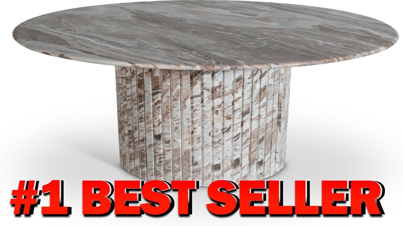 Meridian Furniture 248Brown DT48 Genoa Collection Art Deco Dining Table with Handcrafte - B0DXW12L6S