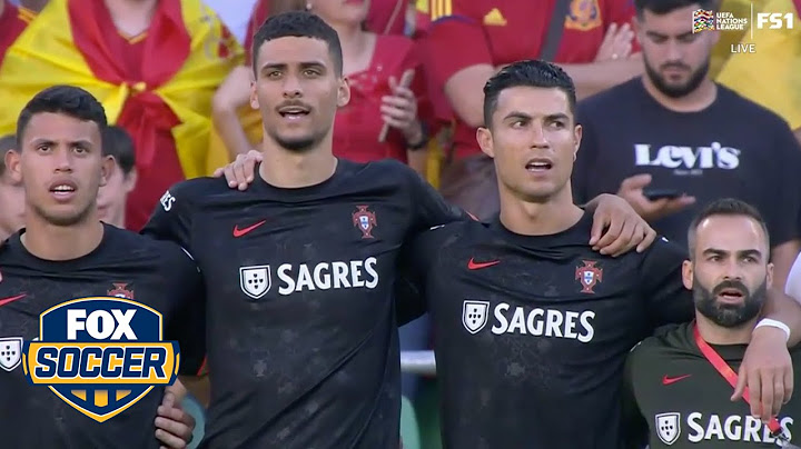 Spain & Portugal, Ronaldo walk-outs, National Anthems before UEFA Nations League match | FOX SOCCER