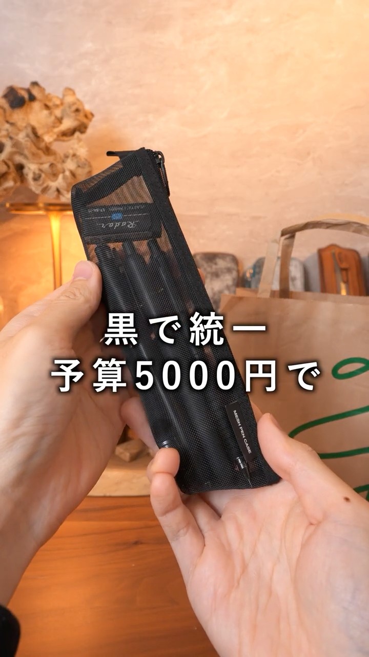 What's in a Stylish All-Black Pencil Case on a $33 Budget? #shorts