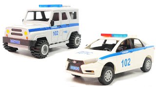 : How to Build Gorod Masterov 3261 UAZ hunter police car, Gorod Masterov 3301 Lada Vesta police car