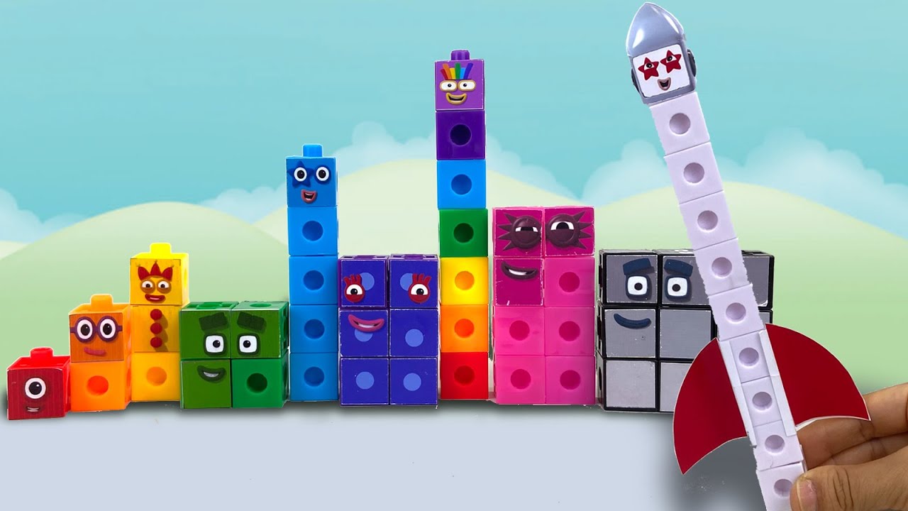 Diy Numberblocks 1 To 10 With Rocketship Ten Using Snapcubes Keiths