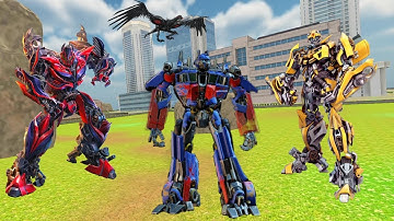 Optimus Prime Robot Transform - Jet Robot Car - Android Gameplay