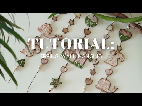 TUTORIAL : Spring Wall Hanging | Spring Wall Decor Tutorial | Bahar Temalı Duvar Süsü Yapımı