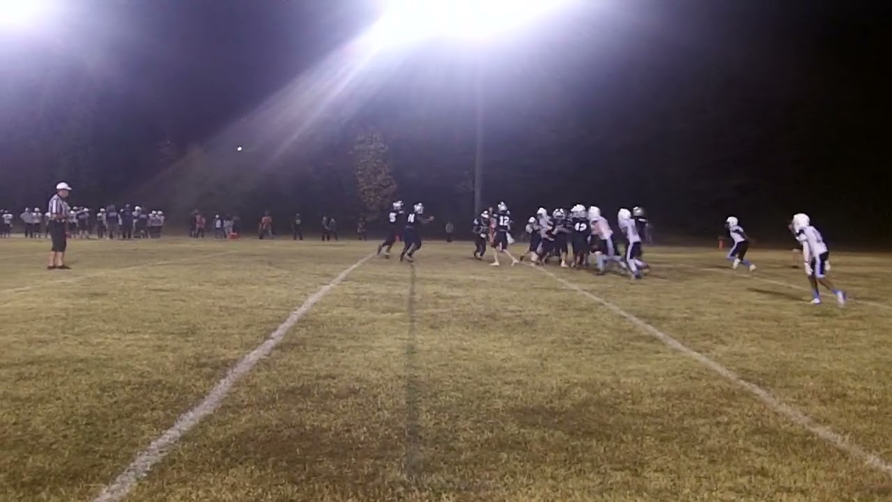 Josiah Vines runs in the two-point conversion for the Kernodle Cougars who get the Overtime Win.