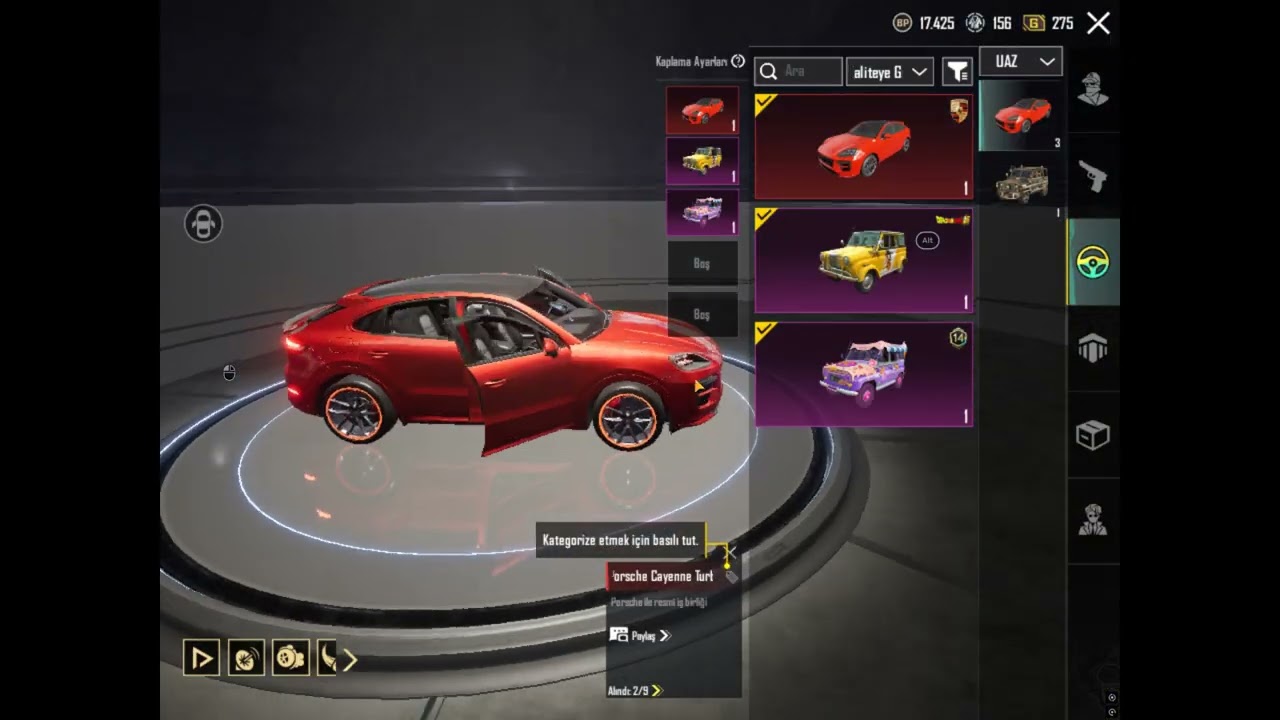 2 PORSCHE ARAÇ BOL KOMBİNLİ FULL+FULL HESAP videosu