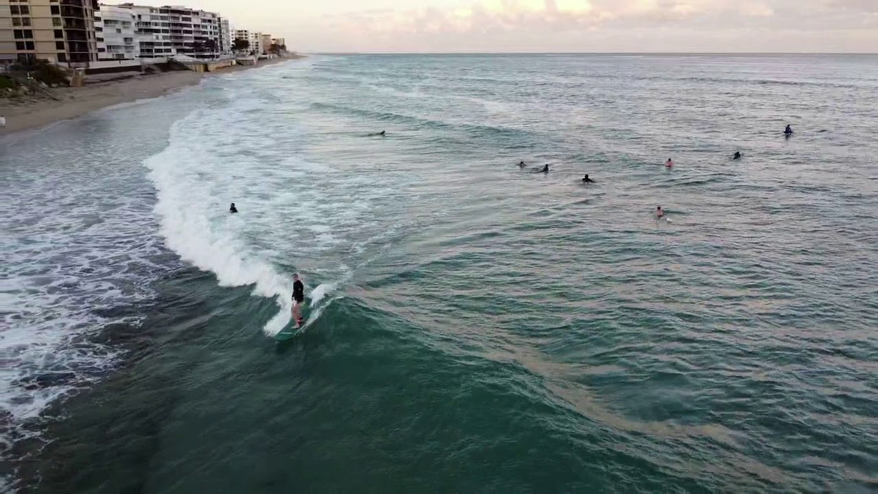 Lantana Beach Surf Fly-Over