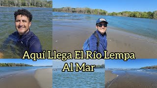 Aquí Desemboca El Río Lempa En EL SALVADOR. Despúes de Recorrer El País.