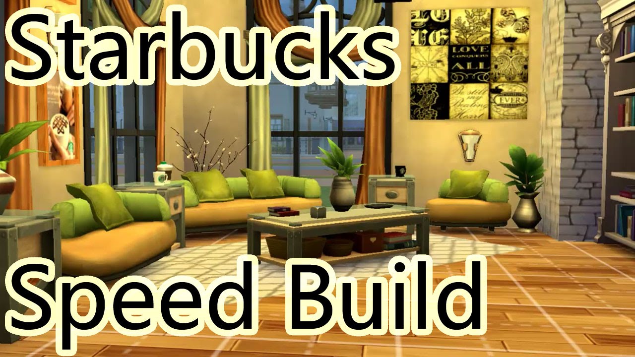 The Sims 4 Starbucks Speed Build Youtube