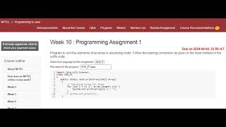NPTEL Programming In Java Week 10 Programming Assignment 1 Answers l March 2024