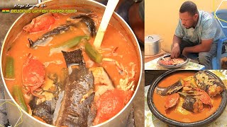 How To Prepare Delicious CATFISH Pepper Soup / Point & Kill / With Crabs And Beef