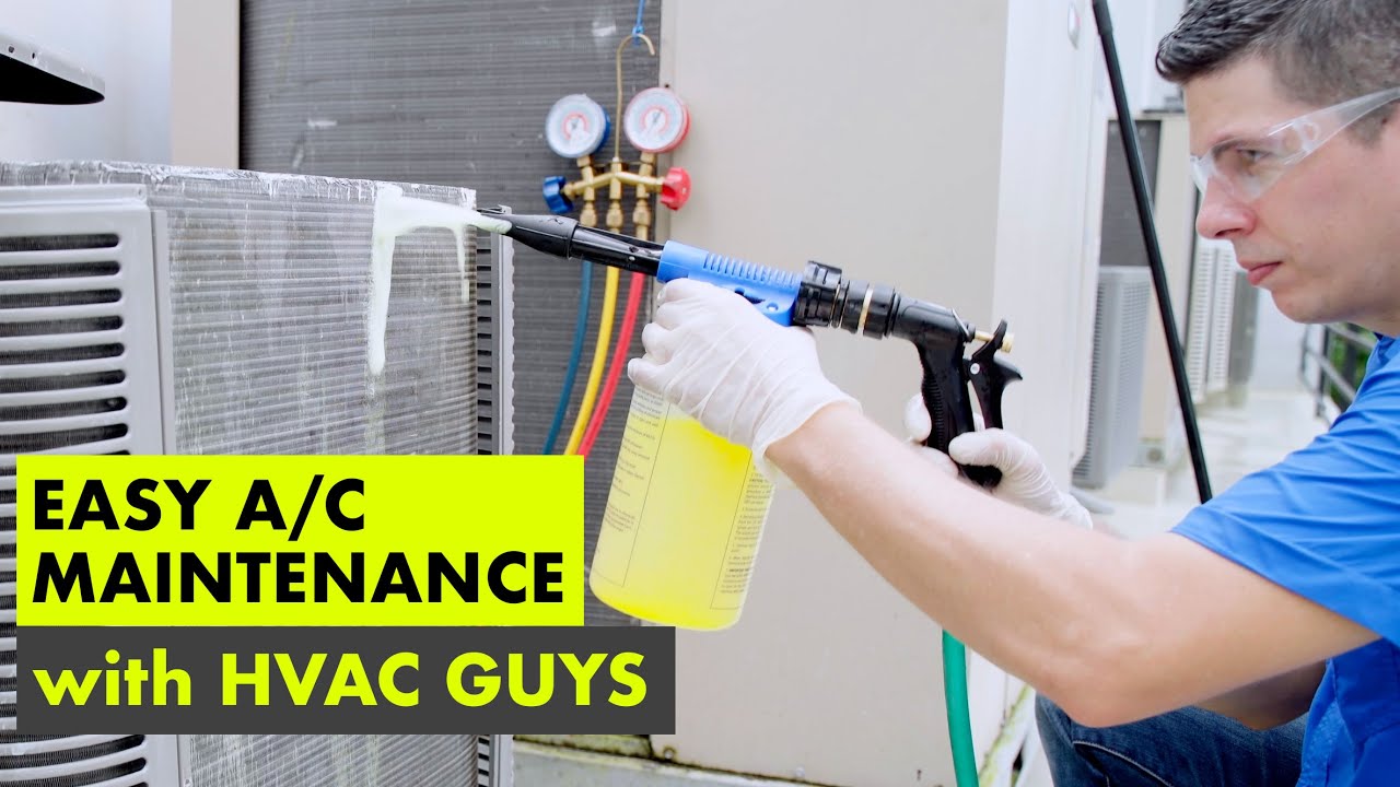 Easy Air Conditioner Maintenance with HVAC Guys Products - YouTube