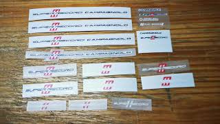 campagnolo super record 11 groupset decal kit egovinyls