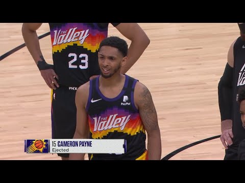Cameron Payne Gets Ejected After Chippy Lakers Suns Sequence Youtube