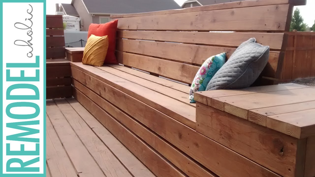 How To Build Space Saving Deck Benches For A Small Deck Youtube