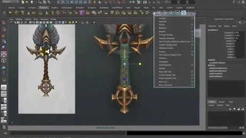 Autodesk Maya  - Low Polygon Sword Modeling  Part 1