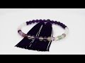 【京念珠】紫水晶（アメジスト）・蛍石（フローライト）　デザイン念珠（女性用）