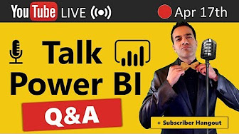 REPLAY: LIVE Talk Power BI Friday's with Avi Singh: (Subscribe to Join) - YouTube