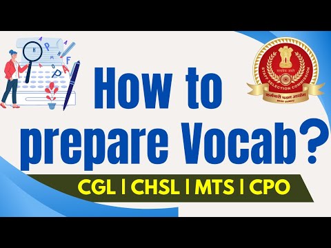 How to prepare Vocab for SSC Exams | Vocab for CGL | CHSL | MTS | CPO | Parmar SSC