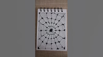 Satisfying Line Art Drawing | Easy Geometric Pattern #satisfyingart #doodleart #zentangle #art