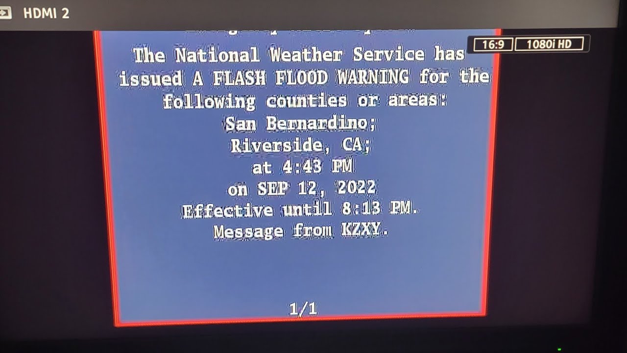NOAA EAS Alert #33/ Radio EAS Alert #7: Flash Flood Warning (FFW ...