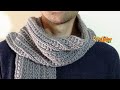 Cómo Tejer Bufanda para Hombre. Doble Faz/ Reversible. Knitting Scarf 2 agujas, tricot, palitos 1061