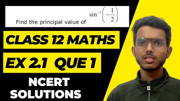 find the principal value of sin-1(-1/2) | ex 2.1 q1 class 12