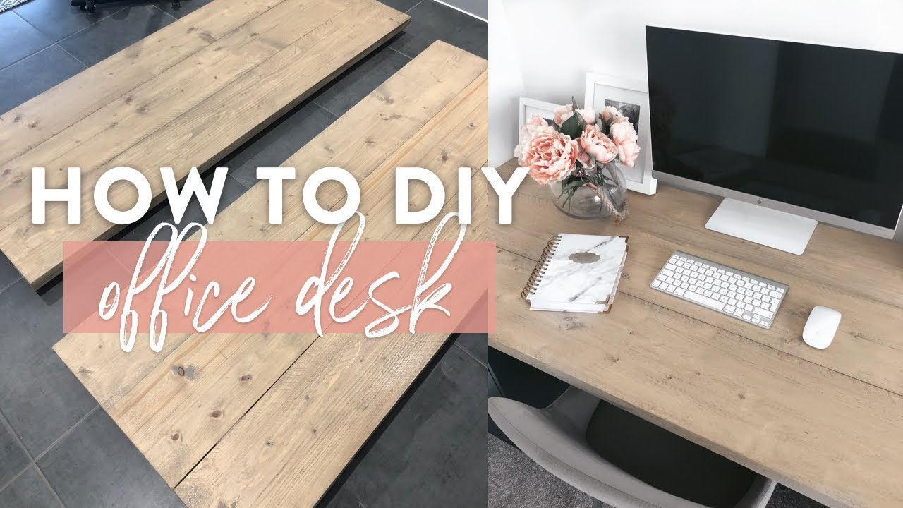 Scaffold Board Desk Make Your Own Wooded Office Desk Top Youtube