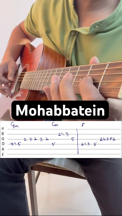 Mohabbatein Love Theme Guitar Solo with Tabs