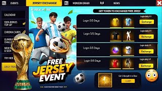 Clam all rewards 🤯in world cup event | Football event free fire | free jersey event 😍 | Ff New Event