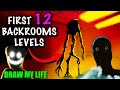 First 12 Backrooms Levels : Draw My Life