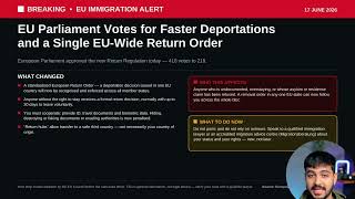 🚨 The European Parliament has approved one of the most significant migration reforms.