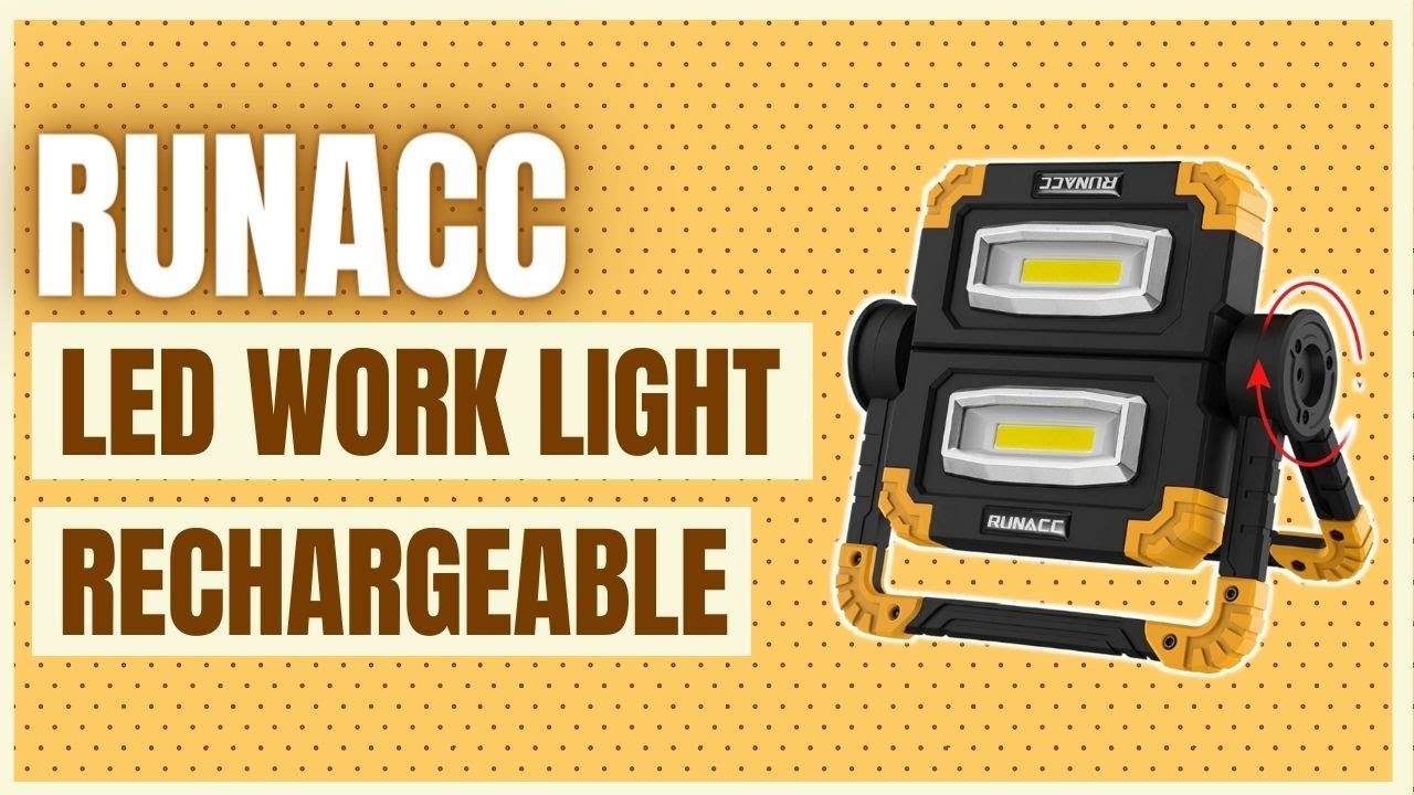 RUNACC LED Work Light Rechargeable 