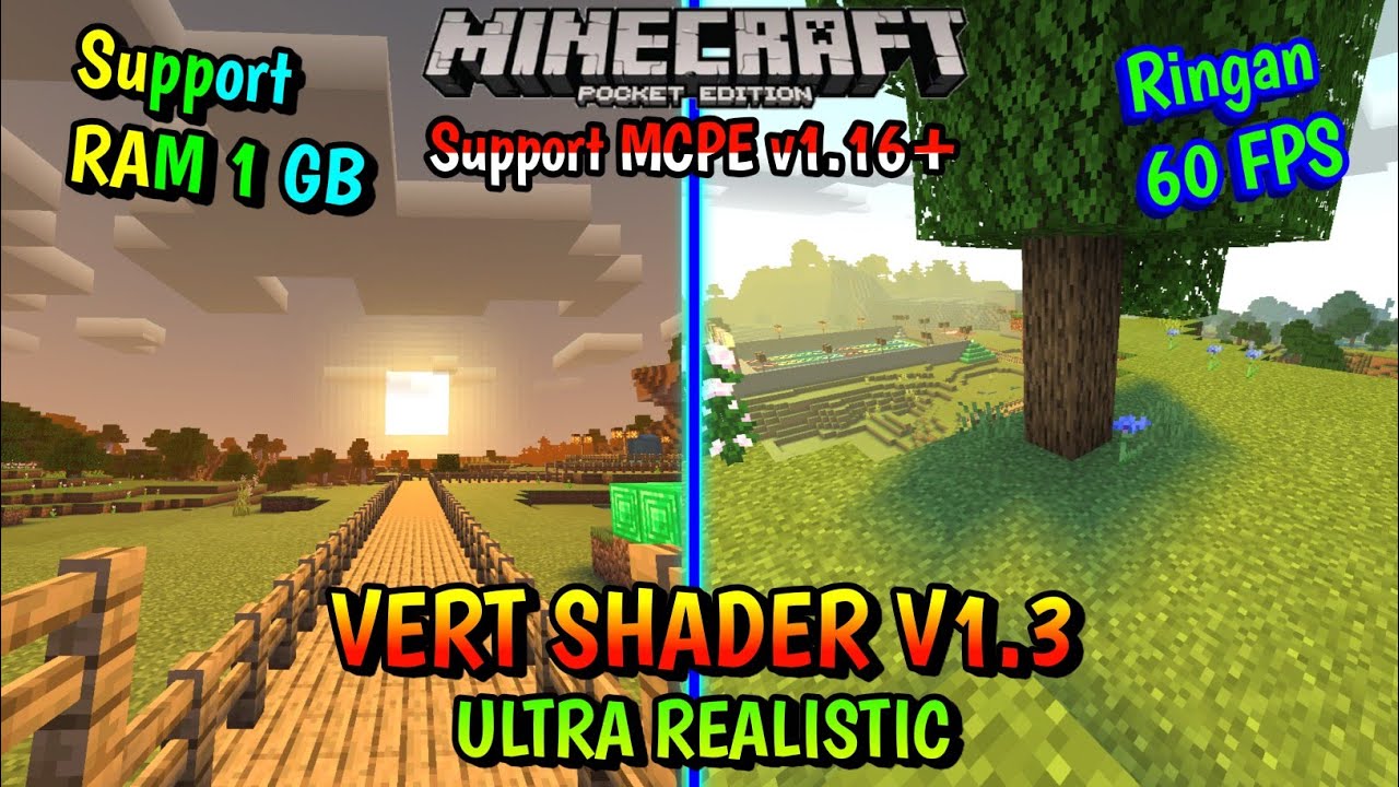 Vert Shader v1.3 - Shader Ringan & Realistic MCPE v1.16+ - Support ...