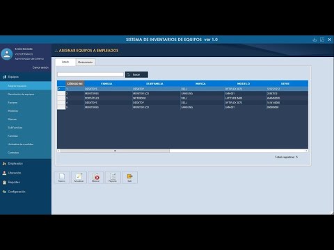 07 - Funcionalidades de Asignar equipos a Empleados en el Sistema de Inventarios de Equipos