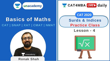 L4 | Surds and Indices - Advanced | Quantitative Ability | CAT4MBA | Ronak Shah